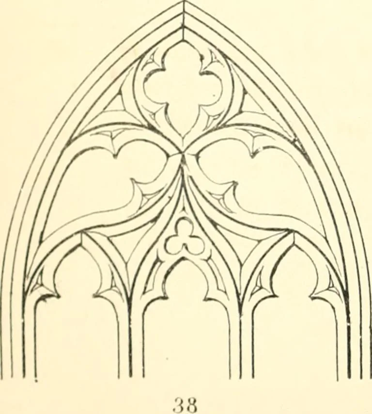 An illustration from An essay on the origin and development of window tracery in England; with nearly four hundred illustrations, 1851, leaf 183