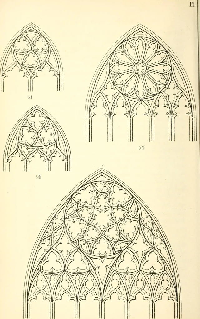 An illustration from An essay on the origin and development of window tracery in England; with nearly four hundred illustrations, 1851, leaf 199
