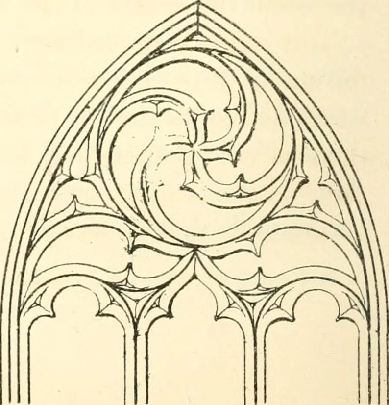 An illustration from An essay on the origin and development of window tracery in England; with nearly four hundred illustrations, 1851, leaf 205