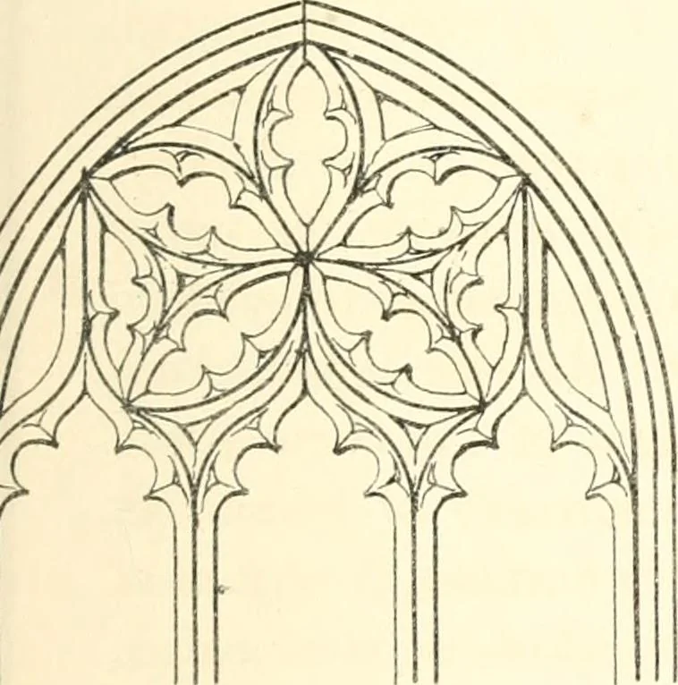 An illustration from An essay on the origin and development of window tracery in England; with nearly four hundred illustrations, 1851, leaf 208