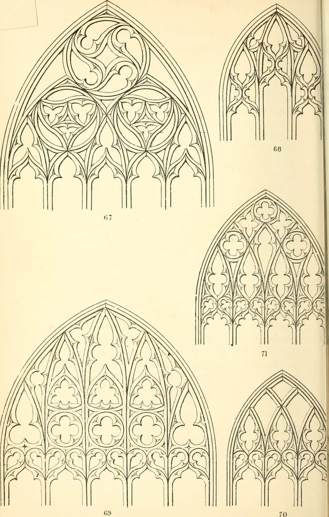 An illustration from An essay on the origin and development of window tracery in England; with nearly four hundred illustrations, 1851, leaf 213