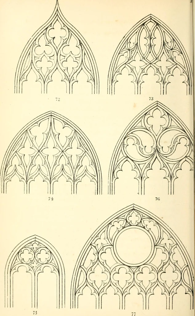 An illustration from An essay on the origin and development of window tracery in England; with nearly four hundred illustrations, 1851, leaf 217