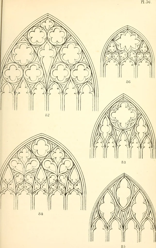 An illustration from An essay on the origin and development of window tracery in England; with nearly four hundred illustrations, 1851, leaf 226