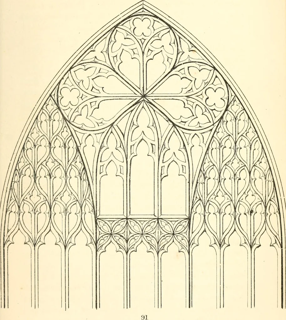 An illustration from An essay on the origin and development of window tracery in England; with nearly four hundred illustrations, 1851, leaf 232