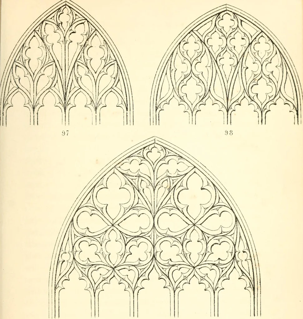 An illustration from An essay on the origin and development of window tracery in England; with nearly four hundred illustrations, 1851, leaf 244