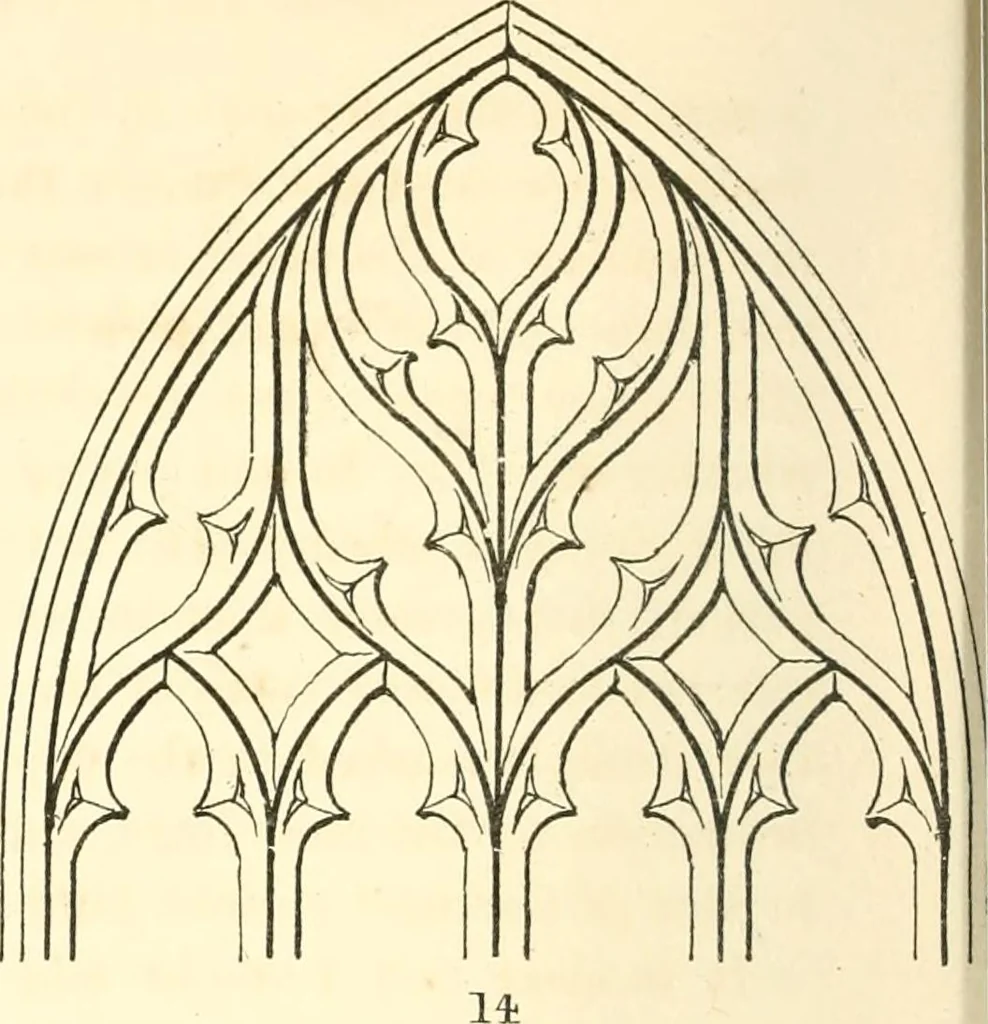 An illustration from An essay on the origin and development of window tracery in England; with nearly four hundred illustrations, 1851, leaf 279