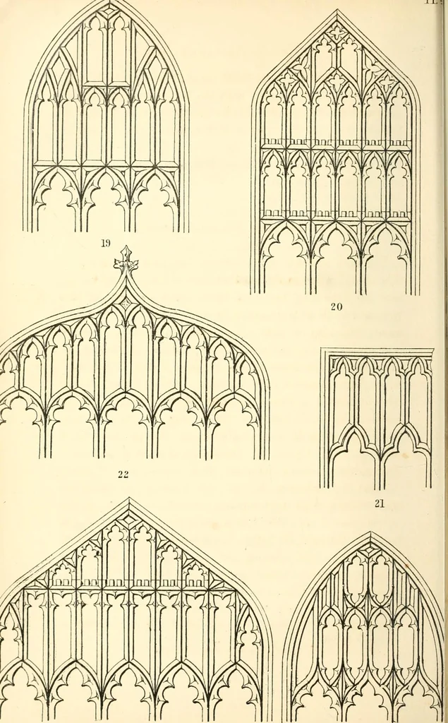 An illustration from An essay on the origin and development of window tracery in England; with nearly four hundred illustrations, 1851, leaf 295