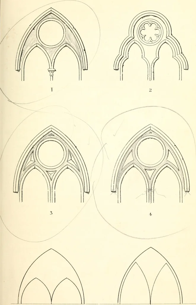An illustration from An essay on the origin and development of window tracery in England; with nearly four hundred illustrations, 1851, leaf 30