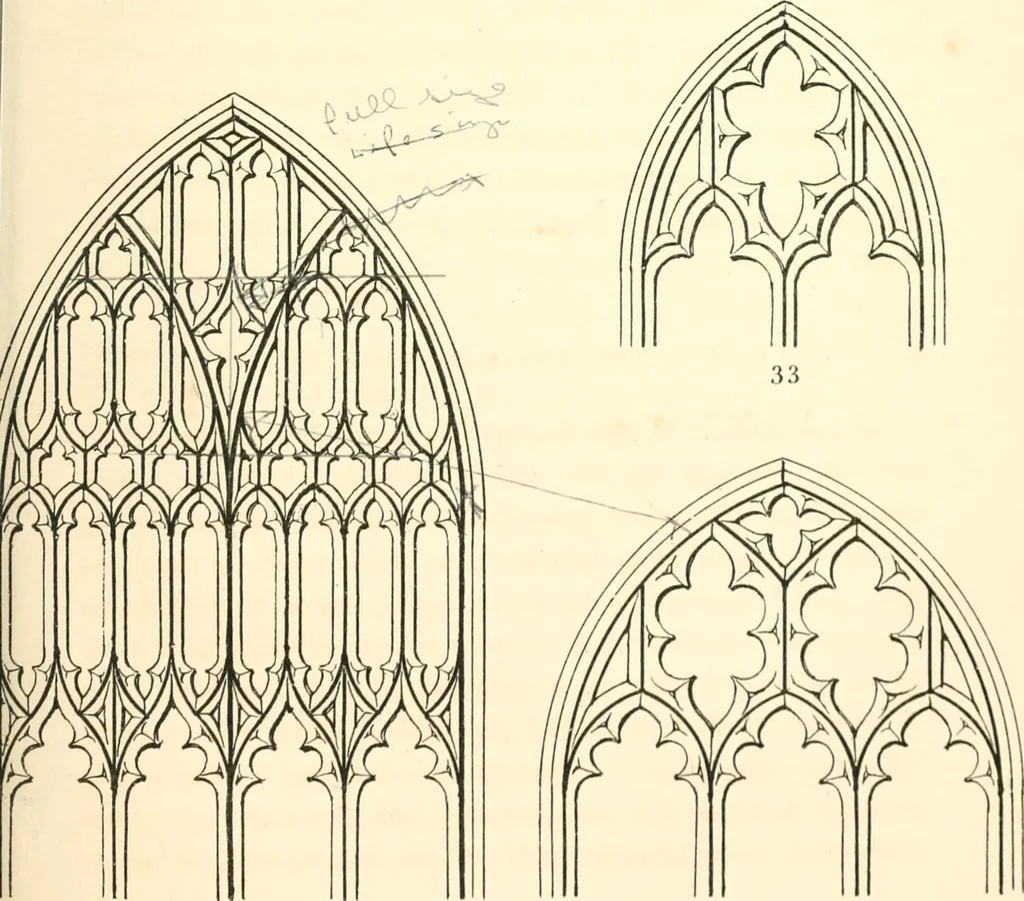 An illustration from An essay on the origin and development of window tracery in England; with nearly four hundred illustrations, 1851, leaf 306
