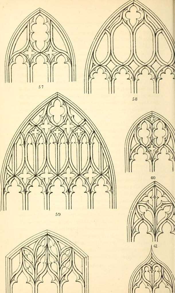 An illustration from An essay on the origin and development of window tracery in England; with nearly four hundred illustrations, 1851, leaf 335