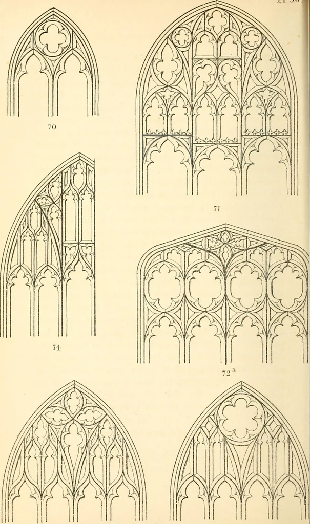 An illustration from An essay on the origin and development of window tracery in England; with nearly four hundred illustrations, 1851, leaf 351
