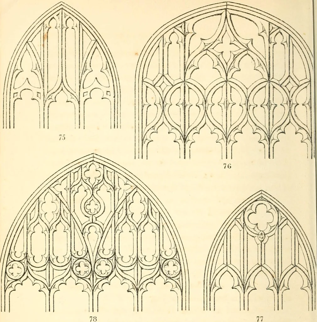 An illustration from An essay on the origin and development of window tracery in England; with nearly four hundred illustrations, 1851, leaf 355