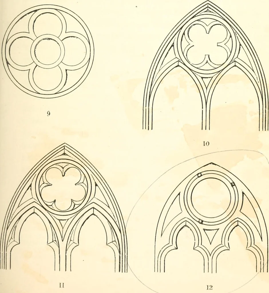 An illustration from An essay on the origin and development of window tracery in England; with nearly four hundred illustrations, 1851, leaf 36