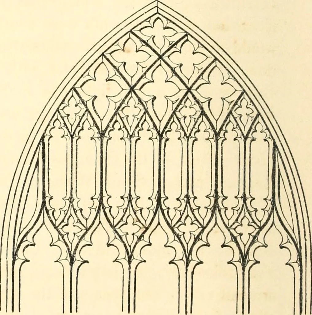 An illustration from An essay on the origin and development of window tracery in England; with nearly four hundred illustrations, 1851, leaf 373