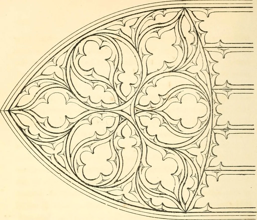 An illustration from An essay on the origin and development of window tracery in England; with nearly four hundred illustrations, 1851, leaf 389