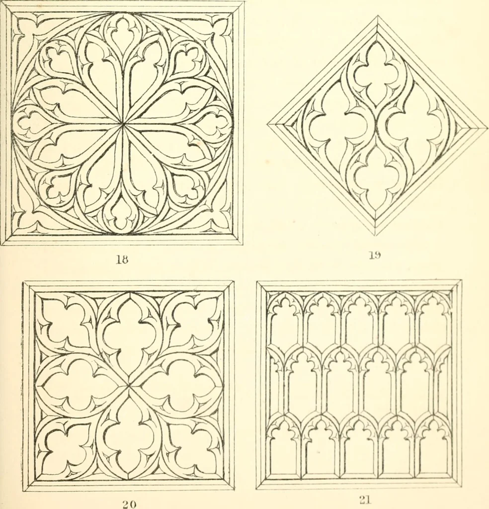 An illustration from An essay on the origin and development of window tracery in England; with nearly four hundred illustrations, 1851, leaf 392