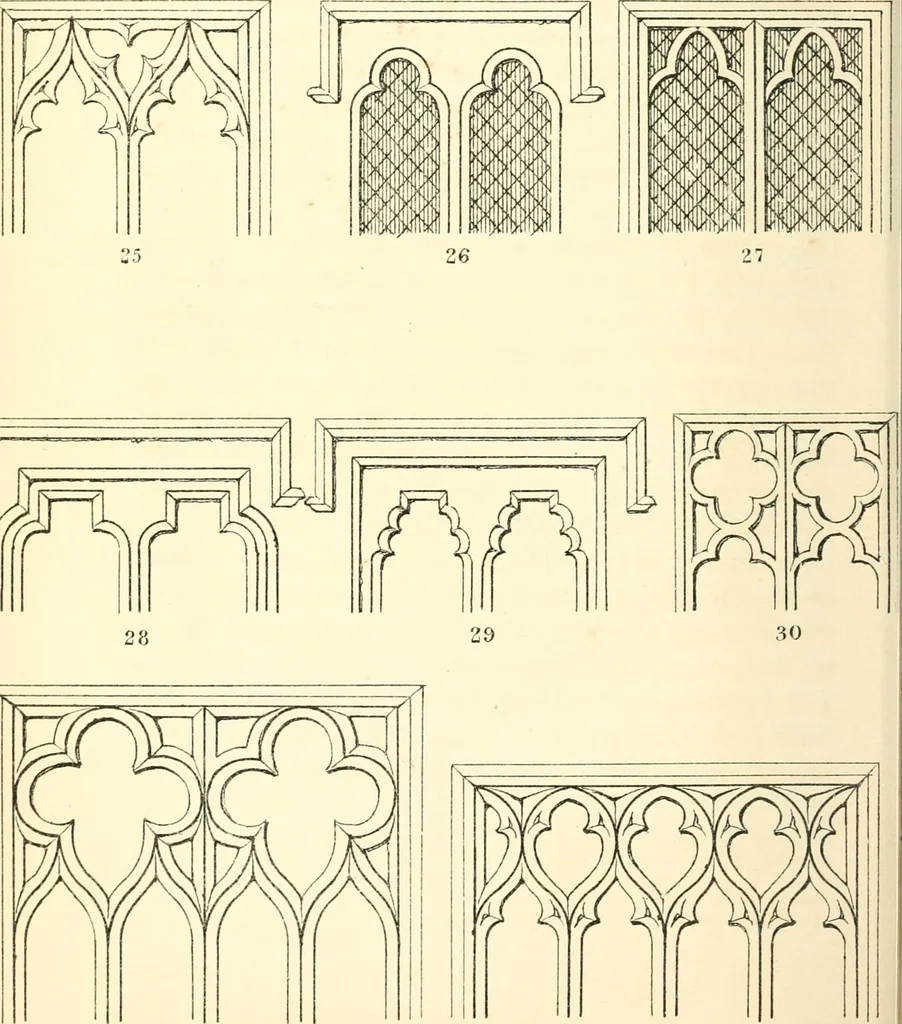 An illustration from An essay on the origin and development of window tracery in England; with nearly four hundred illustrations, 1851, leaf 399