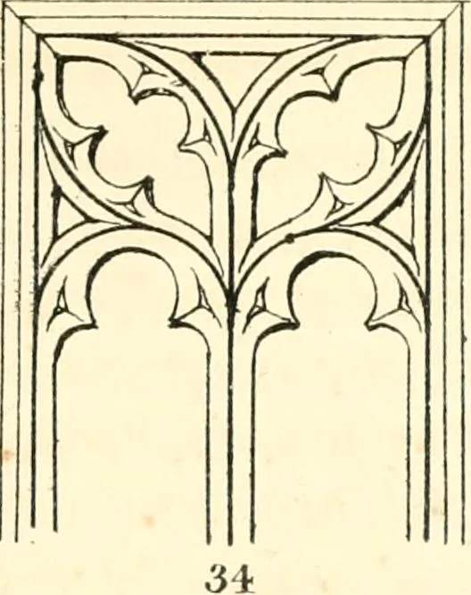 An illustration from An essay on the origin and development of window tracery in England; with nearly four hundred illustrations, 1851, leaf 406