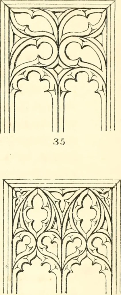 An illustration from An essay on the origin and development of window tracery in England; with nearly four hundred illustrations, 1851, leaf 406