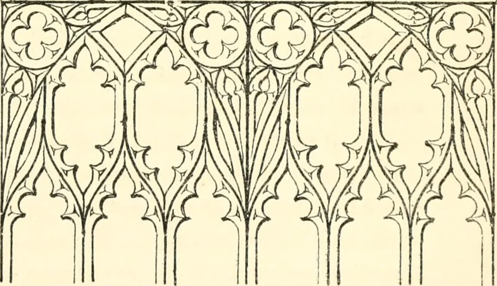 An illustration from An essay on the origin and development of window tracery in England; with nearly four hundred illustrations, 1851, leaf 406