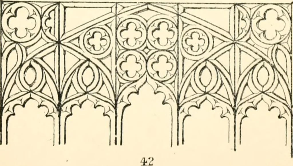 An illustration from An essay on the origin and development of window tracery in England; with nearly four hundred illustrations, 1851, leaf 406