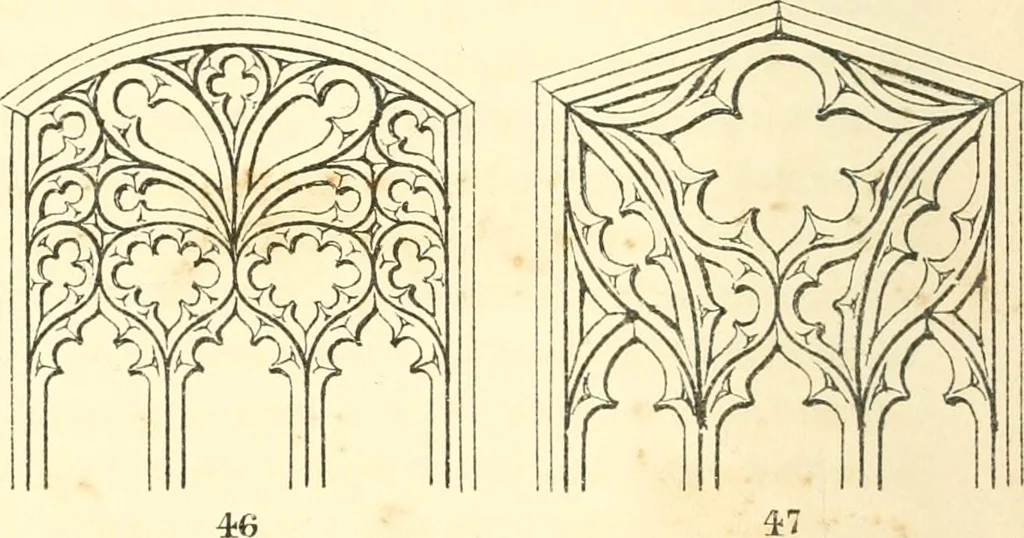 An illustration from An essay on the origin and development of window tracery in England; with nearly four hundred illustrations, 1851, leaf 413