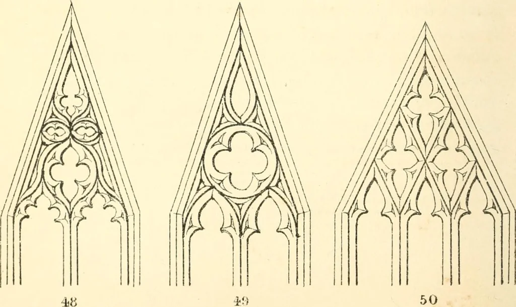 An illustration from An essay on the origin and development of window tracery in England; with nearly four hundred illustrations, 1851, leaf 413
