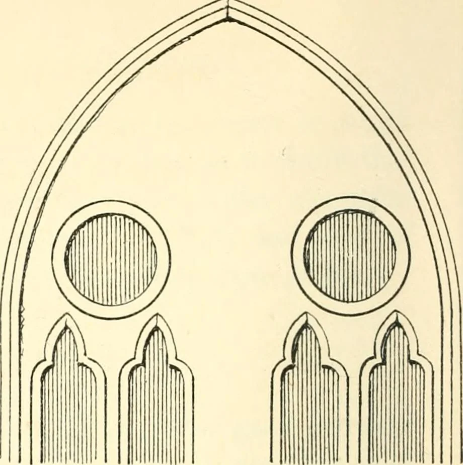 An illustration from An essay on the origin and development of window tracery in England; with nearly four hundred illustrations, 1851, leaf 423