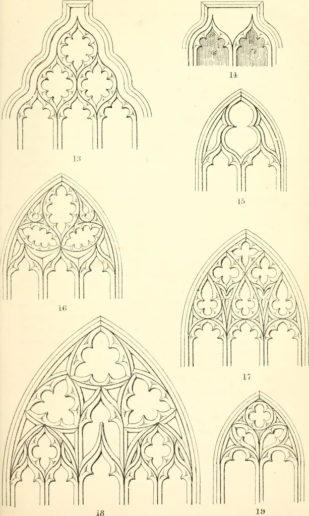 An illustration from An essay on the origin and development of window tracery in England; with nearly four hundred illustrations, 1851, leaf 438