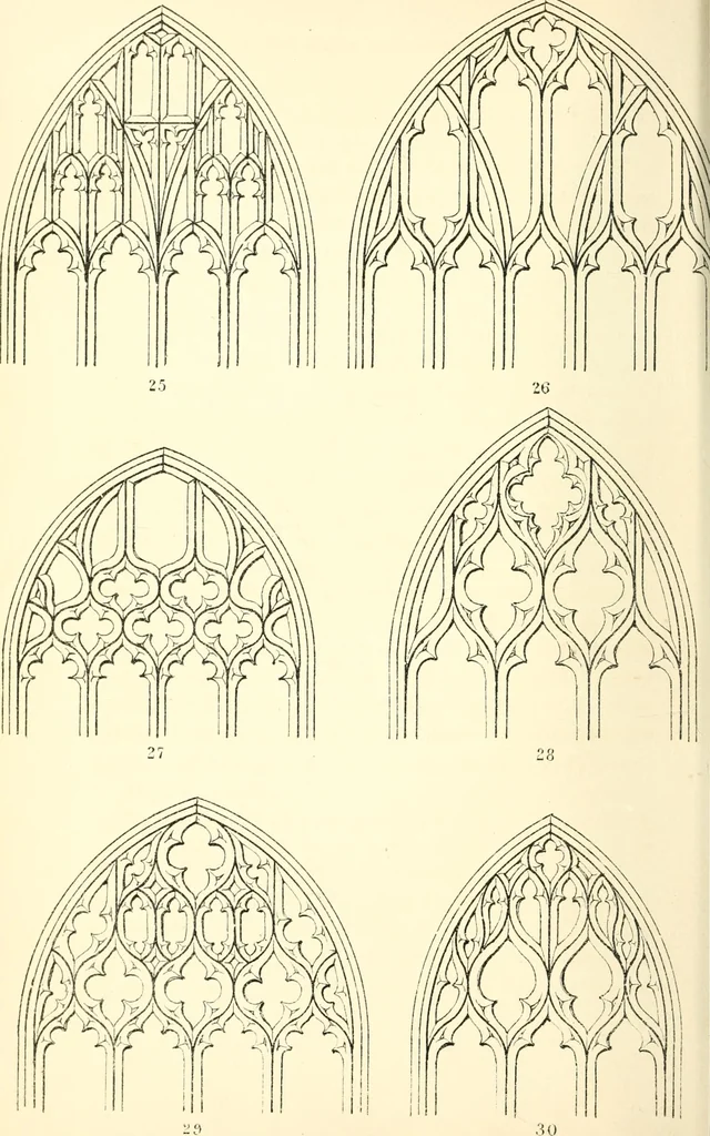 An illustration from An essay on the origin and development of window tracery in England; with nearly four hundred illustrations, 1851, leaf 449