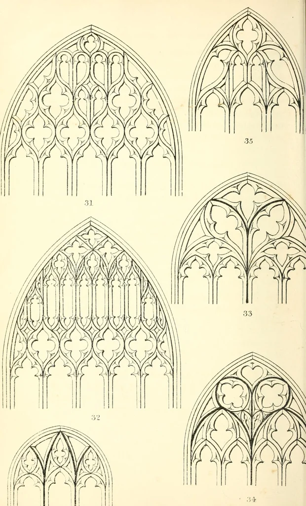 An illustration from An essay on the origin and development of window tracery in England; with nearly four hundred illustrations, 1851, leaf 457