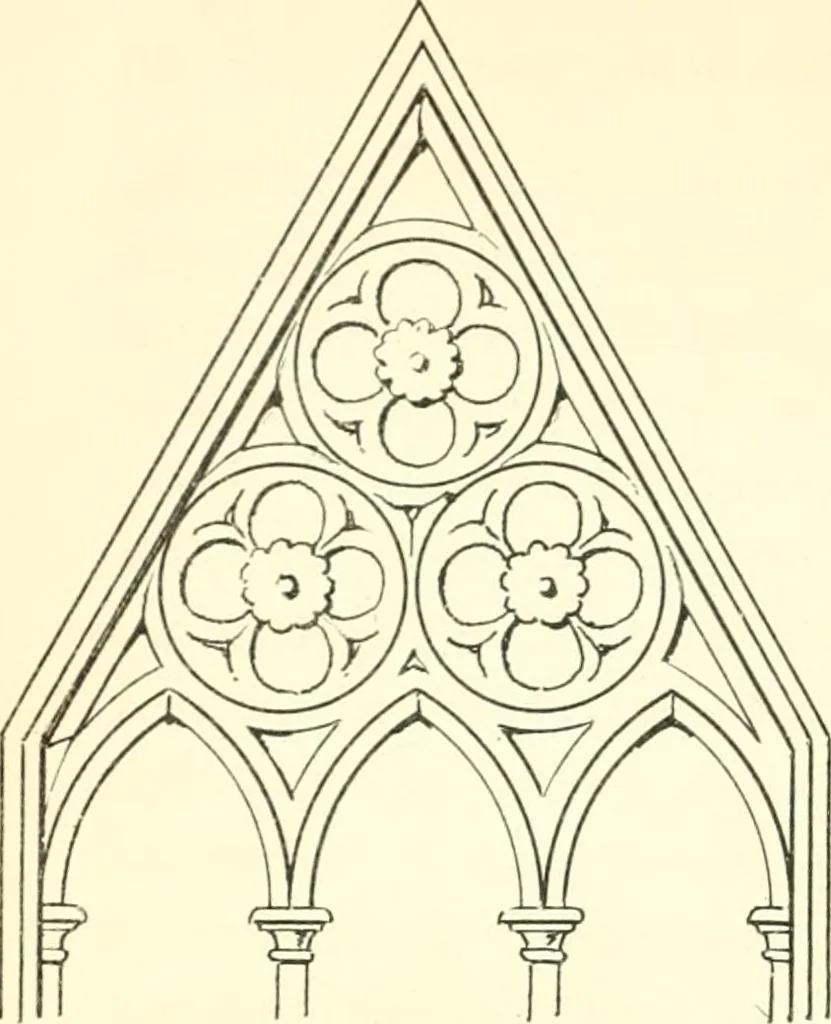 An illustration from An essay on the origin and development of window tracery in England; with nearly four hundred illustrations, 1851, leaf 49