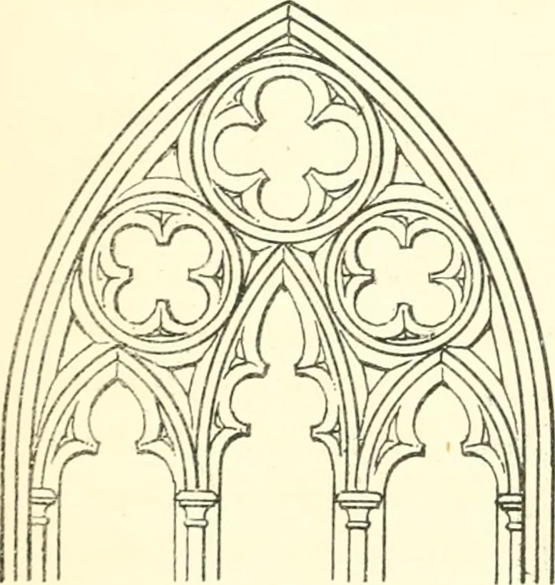 An illustration from An essay on the origin and development of window tracery in England; with nearly four hundred illustrations, 1851, leaf 49