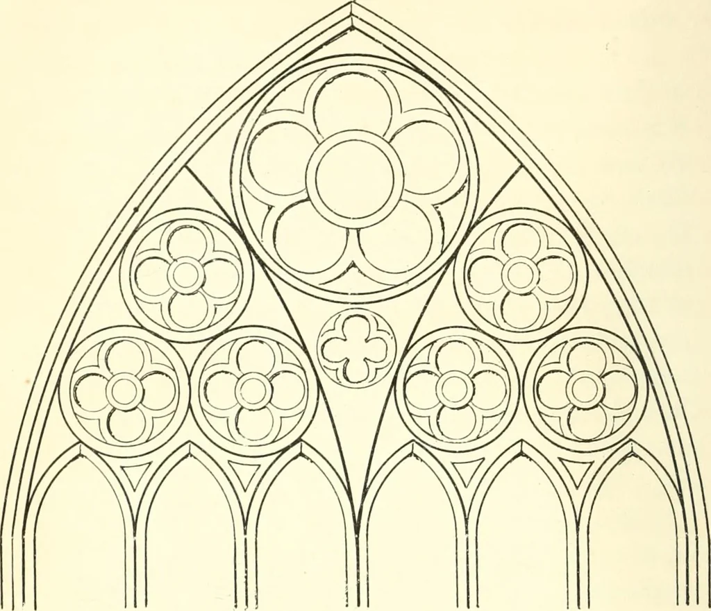 An illustration from An essay on the origin and development of window tracery in England; with nearly four hundred illustrations, 1851, leaf 57