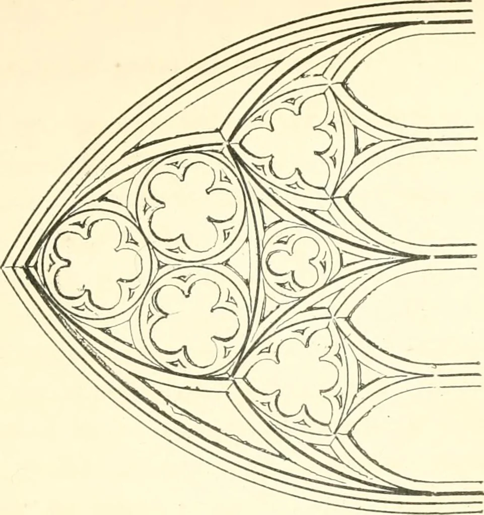 An illustration from An essay on the origin and development of window tracery in England; with nearly four hundred illustrations, 1851, leaf 62
