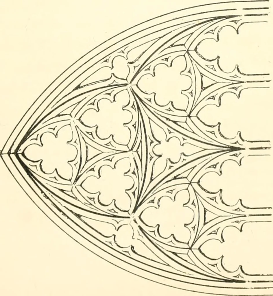 An illustration from An essay on the origin and development of window tracery in England; with nearly four hundred illustrations, 1851, leaf 62