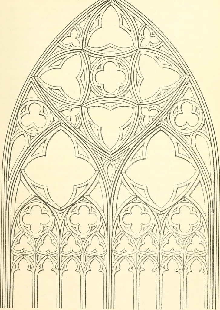 An illustration from An essay on the origin and development of window tracery in England; with nearly four hundred illustrations, 1851, leaf 68