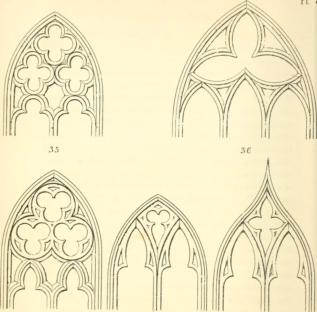 An illustration from An essay on the origin and development of window tracery in England; with nearly four hundred illustrations, 1851, leaf 79