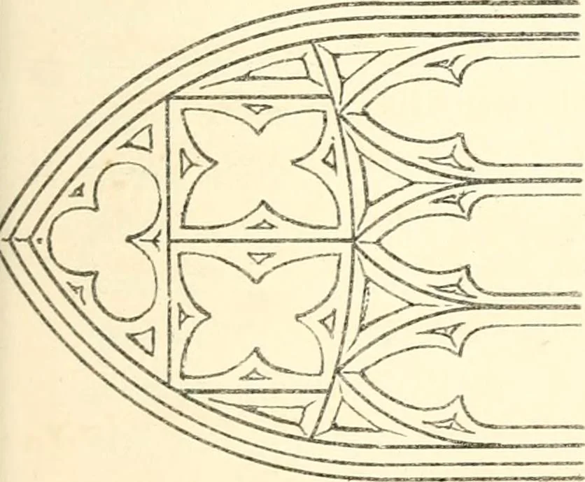 An illustration from An essay on the origin and development of window tracery in England; with nearly four hundred illustrations, 1851, leaf 92