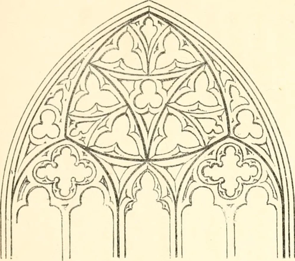 An illustration from An essay on the origin and development of window tracery in England; with nearly four hundred illustrations, 1851, leaf 92