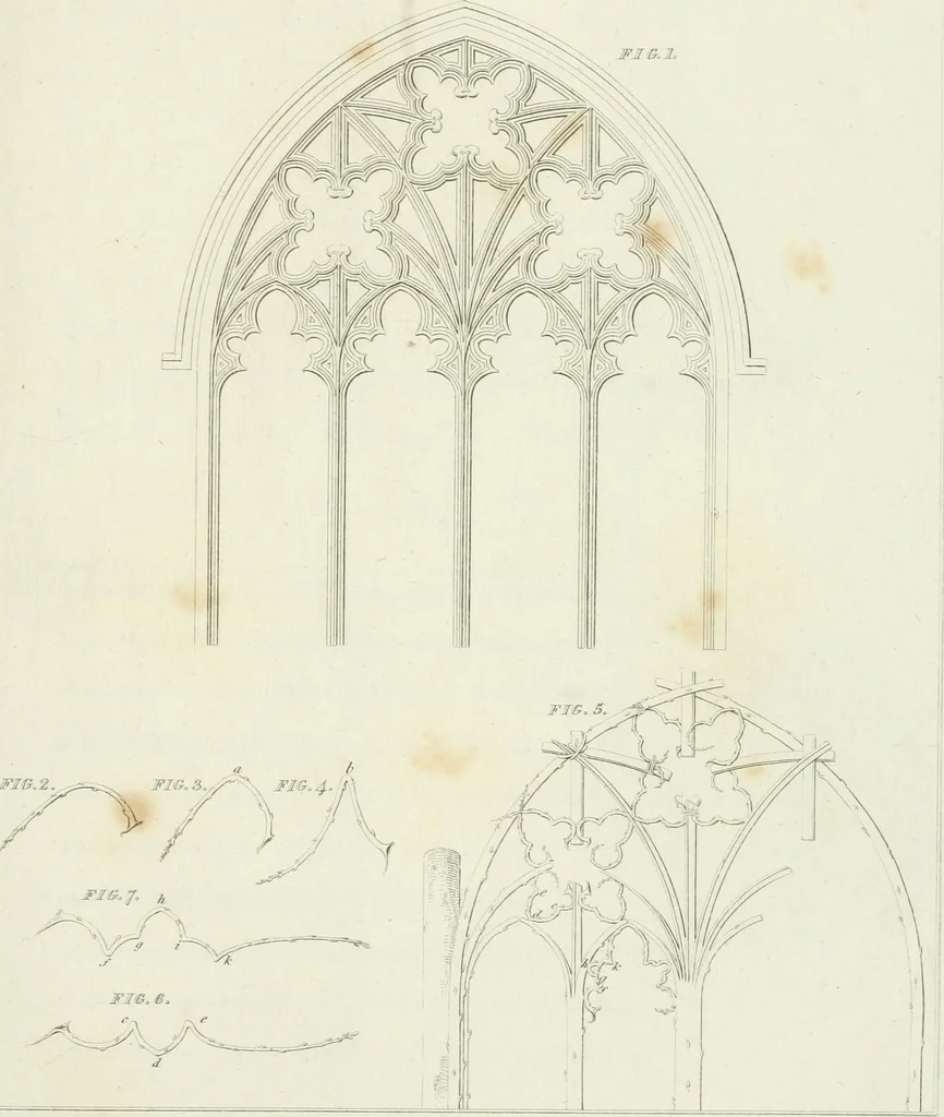 An illustration from Essay on the origin, history, and principles, of Gothic architecture, 1813, leaf 195