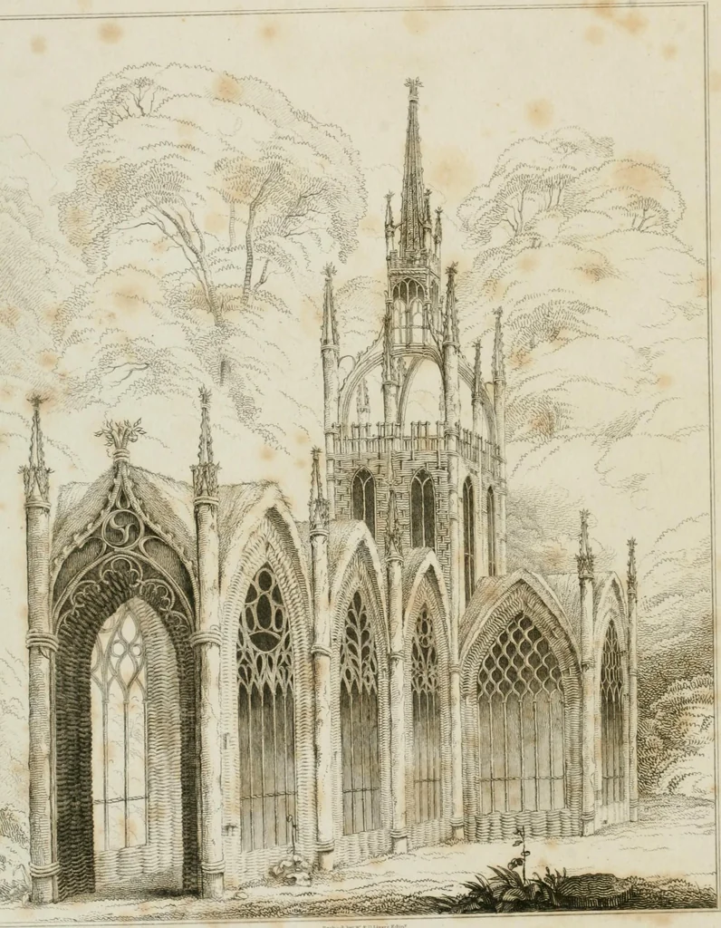 An illustration from Essay on the origin, history, and principles, of Gothic architecture, 1813, leaf 6