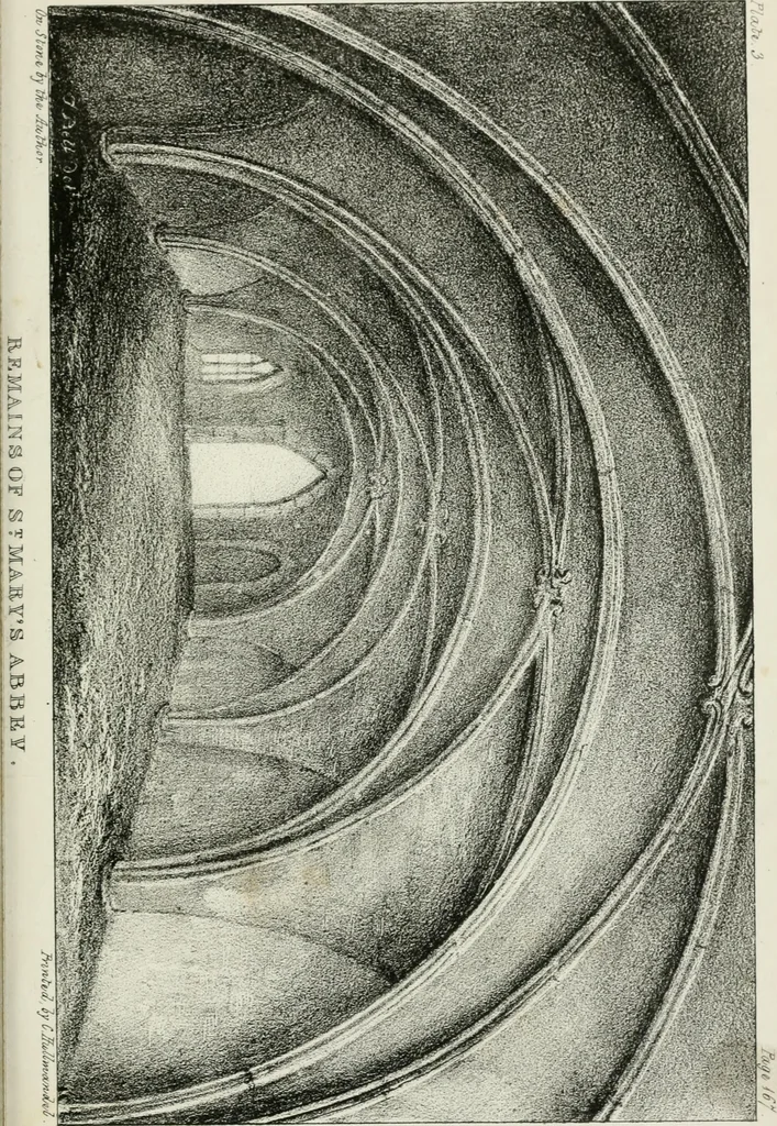 An illustration from An essay on the origin and progress of Gothic architecture, with reference to the ancient history and present state of the remains of such architecture in Ireland, to which was awarded the prize proposed by the Royal Irish Academy for the best essay on that subject, 1829, leaf 282