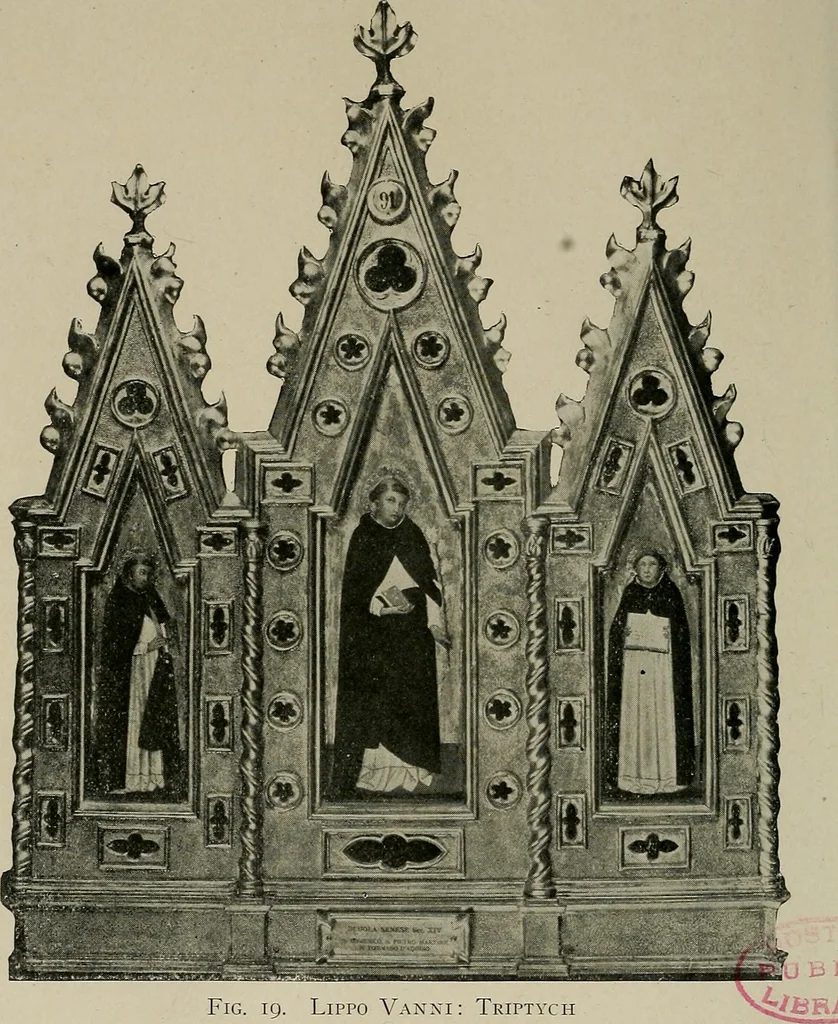 An illustration from Essays in the study of Sienese painting, 1918, leaf 104