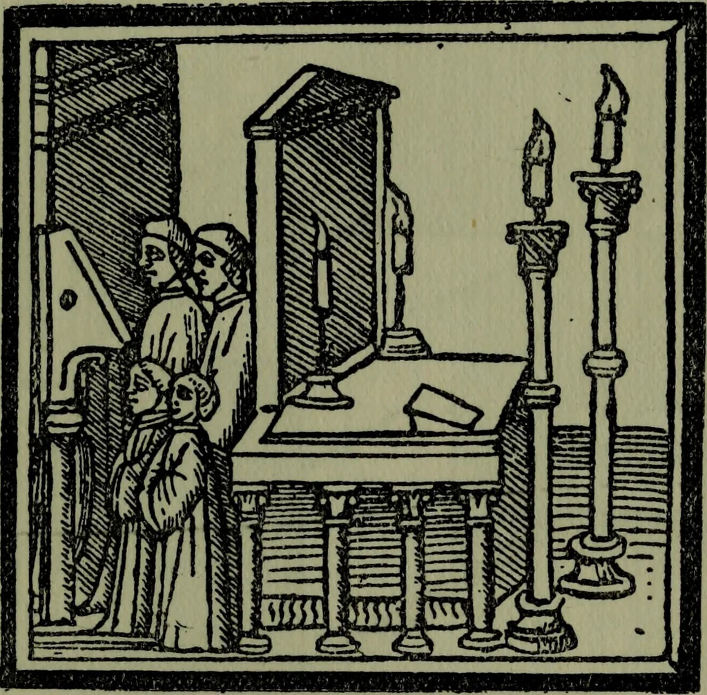 An illustration from Essays on ceremonial, 1904, leaf 77