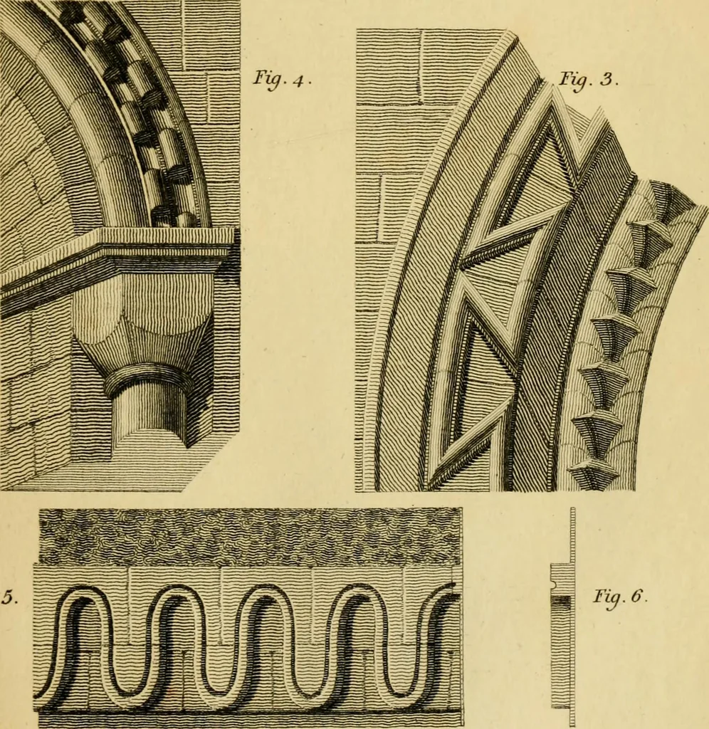 An illustration from Essays on Gothic architecture :, 1800, leaf 212