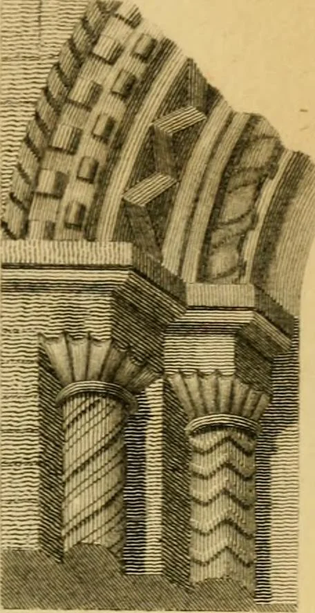 An illustration from Essays on Gothic architecture :, 1800, leaf 216