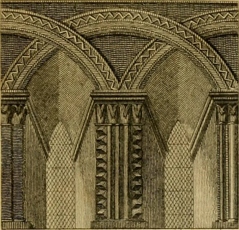 An illustration from Essays on Gothic architecture :, 1800, leaf 224