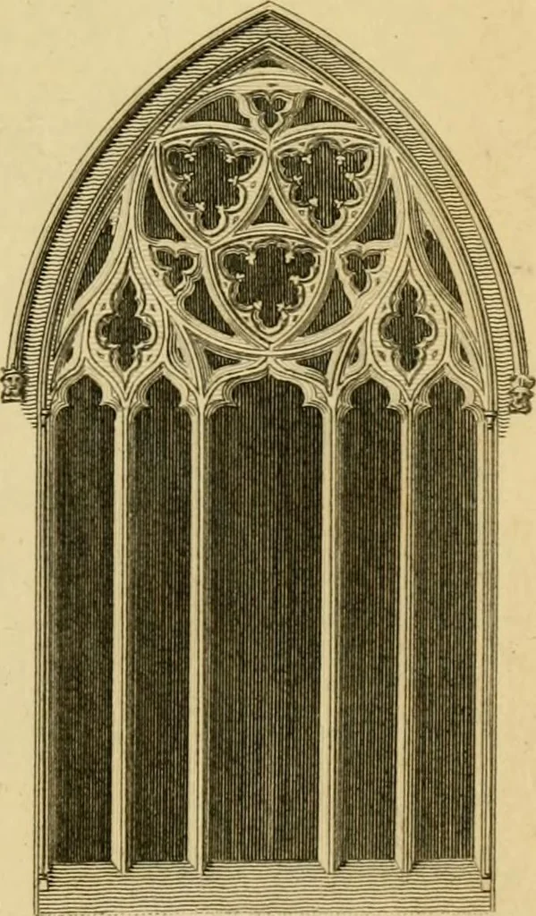 An illustration from Essays on Gothic architecture :, 1800, leaf 224