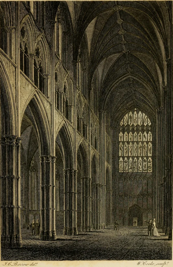 An illustration from Essays on Gothic architecture :, 1800, leaf 230